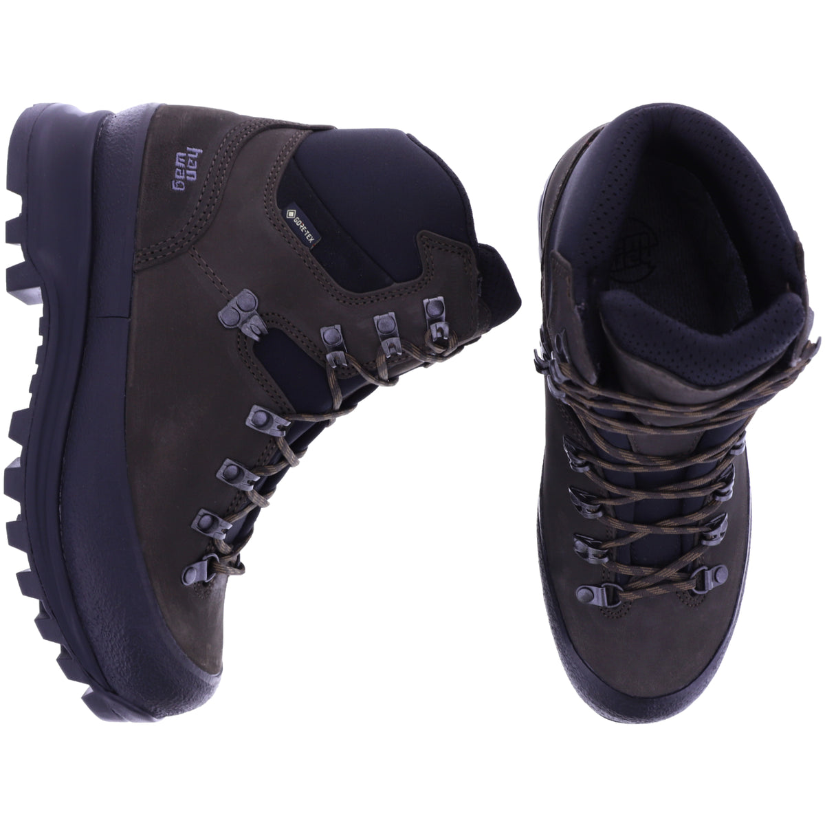Hanwag | Modell: Nazcat II Wide Lady GTX | Mocca/Black | Leder | GORE-TEX® | Damen Wanderstiefel