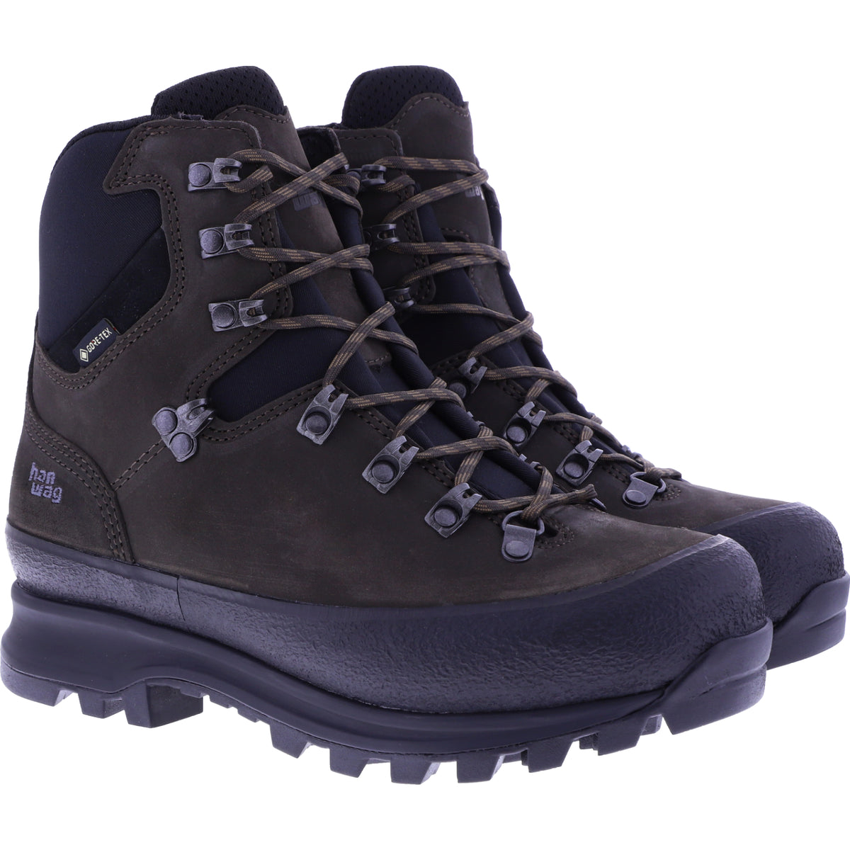 Hanwag | Modell: Nazcat II Wide Lady GTX | Mocca/Black | Leder | GORE-TEX® | Damen Wanderstiefel