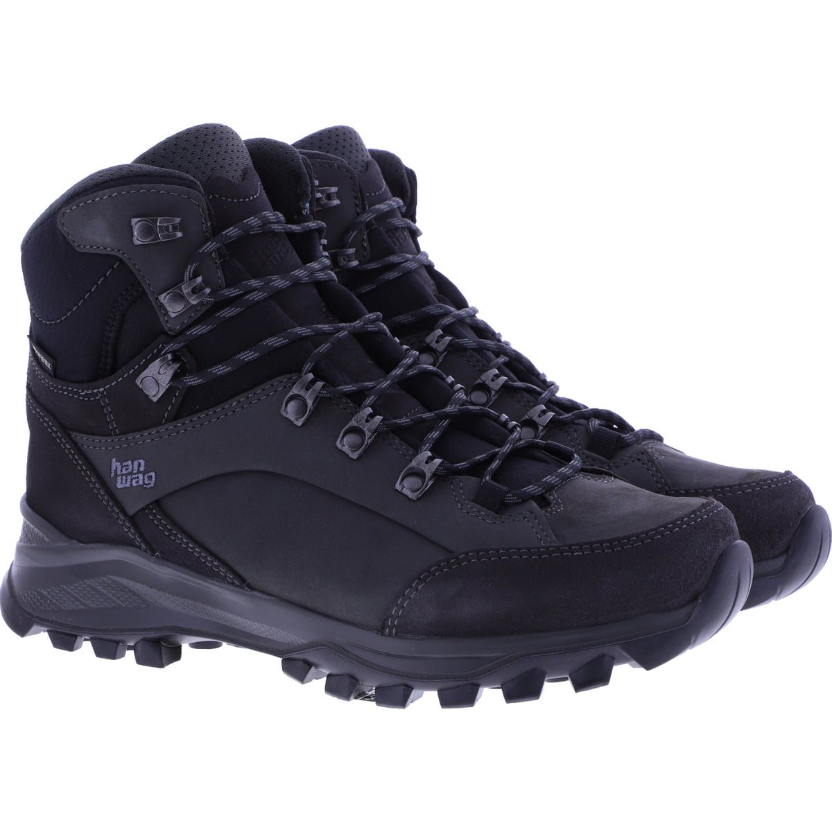 Hanwag / Modell: Banks GTX / Asphalt-Asphalt / Nubukleder / GORE-TEX® / Herren Wanderstiefel