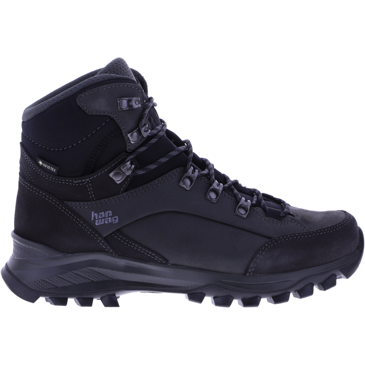 Hanwag / Modell: Banks GTX / Asphalt-Asphalt / Nubukleder / GORE-TEX® / Herren Wanderstiefel