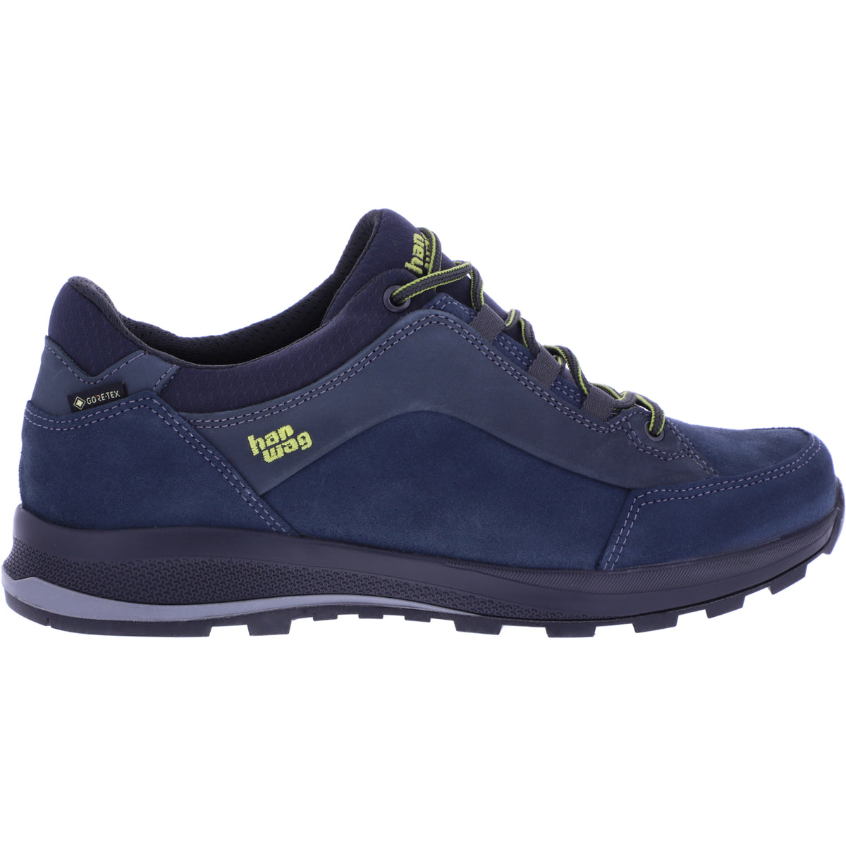 Hanwag / Modell: Banks Low GTX / Steel/Sulphur / Leder / GORE-TEX® / Herren Wanderschuhe