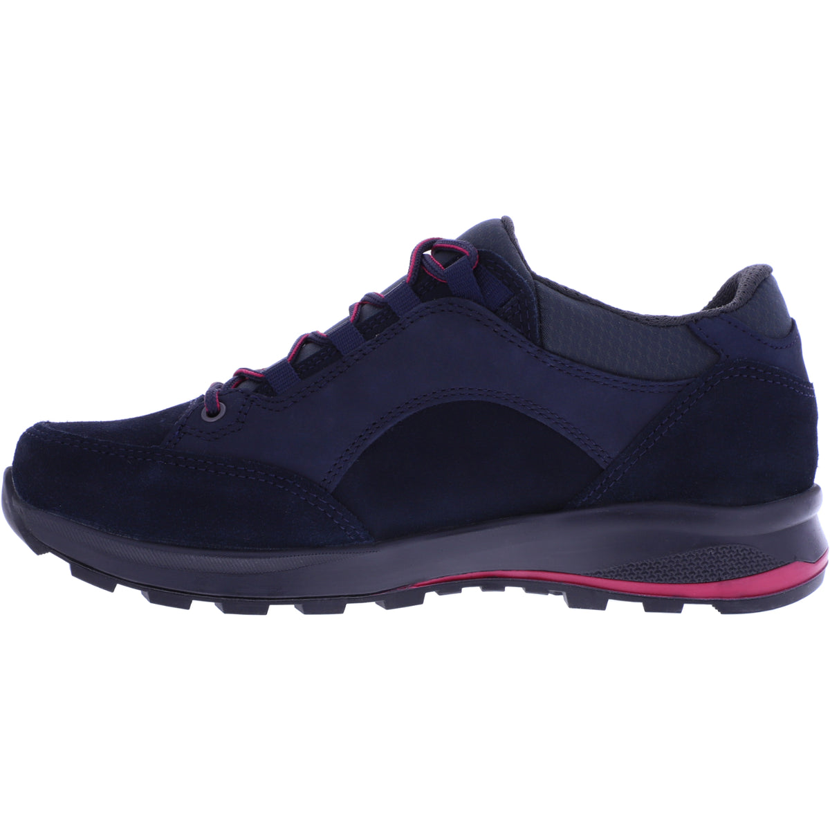Hanwag / Modell: Banks Low Lady GTX / Navy-Pink / Leder / GORE-TEX® / Damen Wanderschuhe