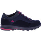 Hanwag / Modell: Banks Low Lady GTX / Navy-Pink / Leder / GORE-TEX® / Damen Wanderschuhe