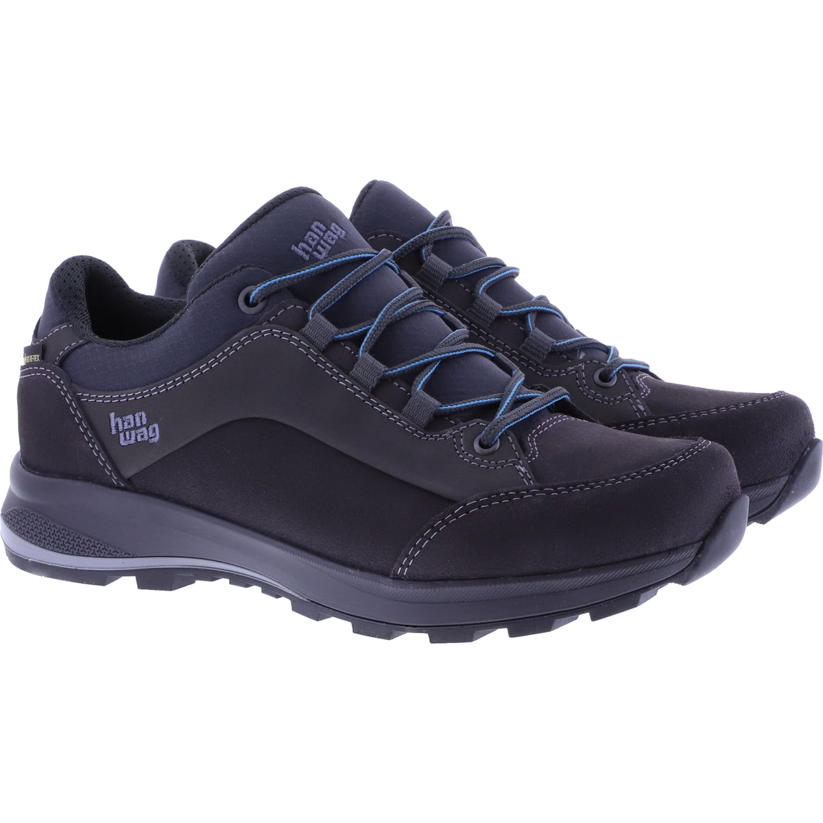 Hanwag / Modell: Banks Low Lady GTX / Asphalt-Ocean / Leder / GORE-TEX® / Damen Wanderschuhe