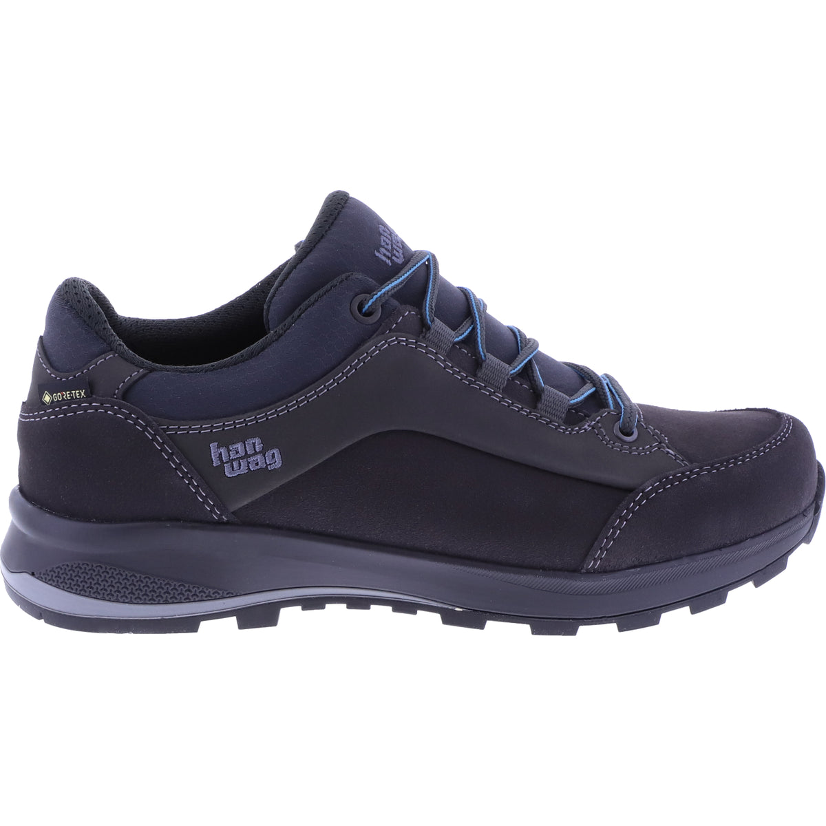Hanwag / Modell: Banks Low Lady GTX / Asphalt-Ocean / Leder / GORE-TEX® / Damen Wanderschuhe