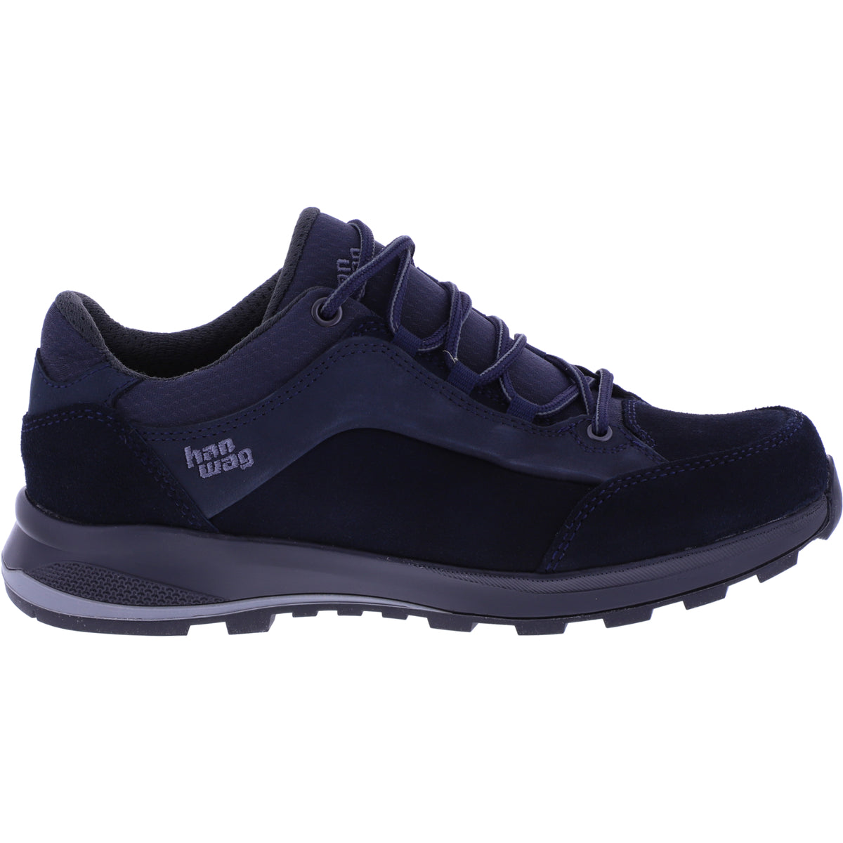 Hanwag / Modell: Banks Low Bunion Lady / Navy-Asphalt / Leder / Hallux-Valgus / Damen Wanderschuhe