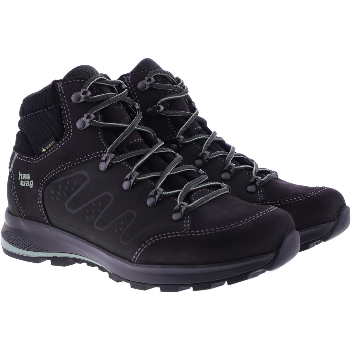 Hanwag / Modell: Torsby Lady GTX / Asphalt-Mint / GORE-TEX® / Damen Wanderstiefel