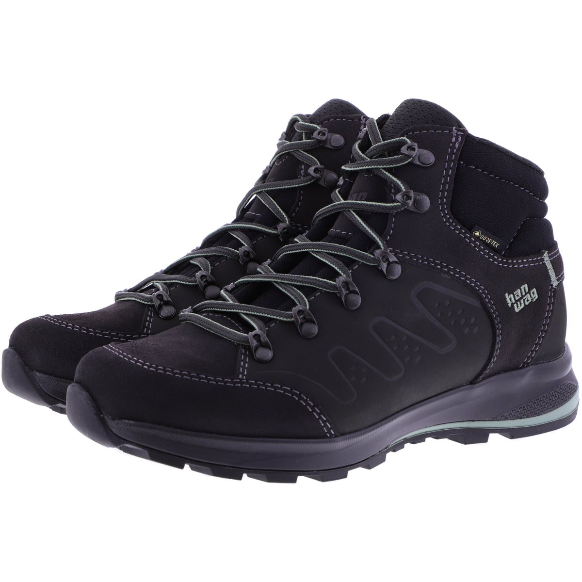 Hanwag / Modell: Torsby Lady GTX / Asphalt-Mint / GORE-TEX® / Damen Wanderstiefel