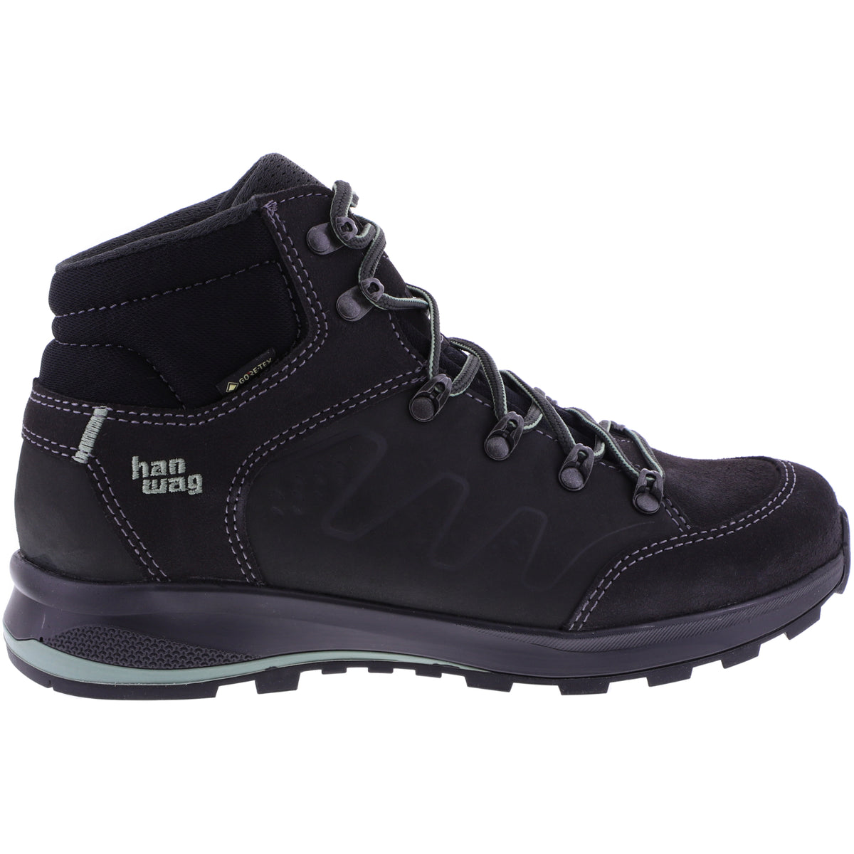 Hanwag / Modell: Torsby Lady GTX / Asphalt-Mint / GORE-TEX® / Damen Wanderstiefel