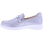 Ganter | Heike | Silber Softmetallic | Weite: H | Kalbsleder | 9-204530-7600 | Damen Slipper