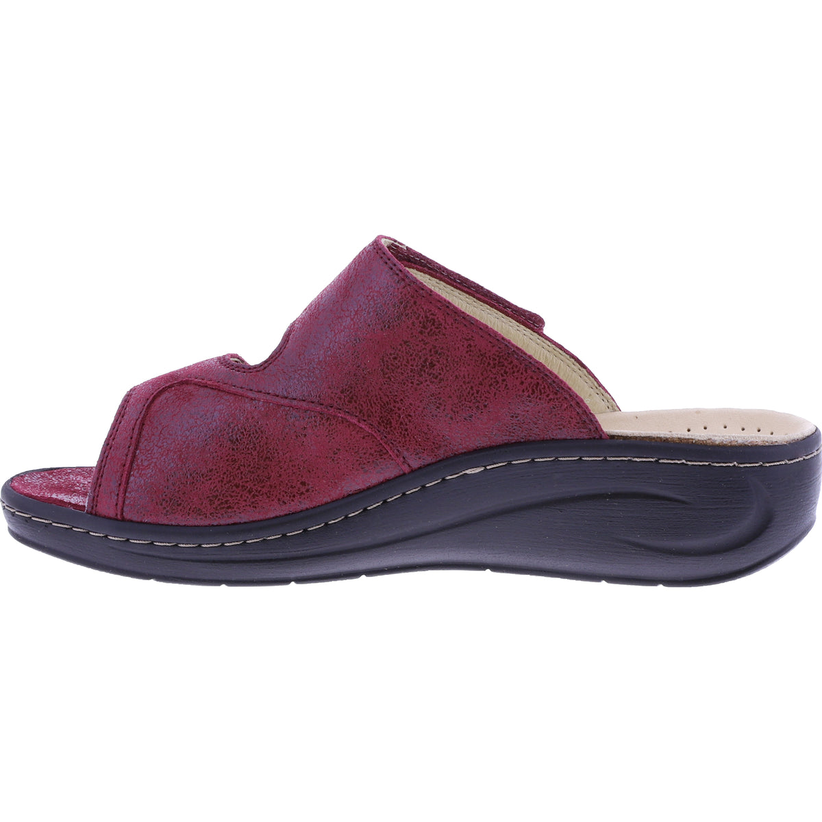 Fidelio | Fabia | Rubino-Rot | Leder-Stretch | Hallux | Weite: F½ | Damen Pantoletten