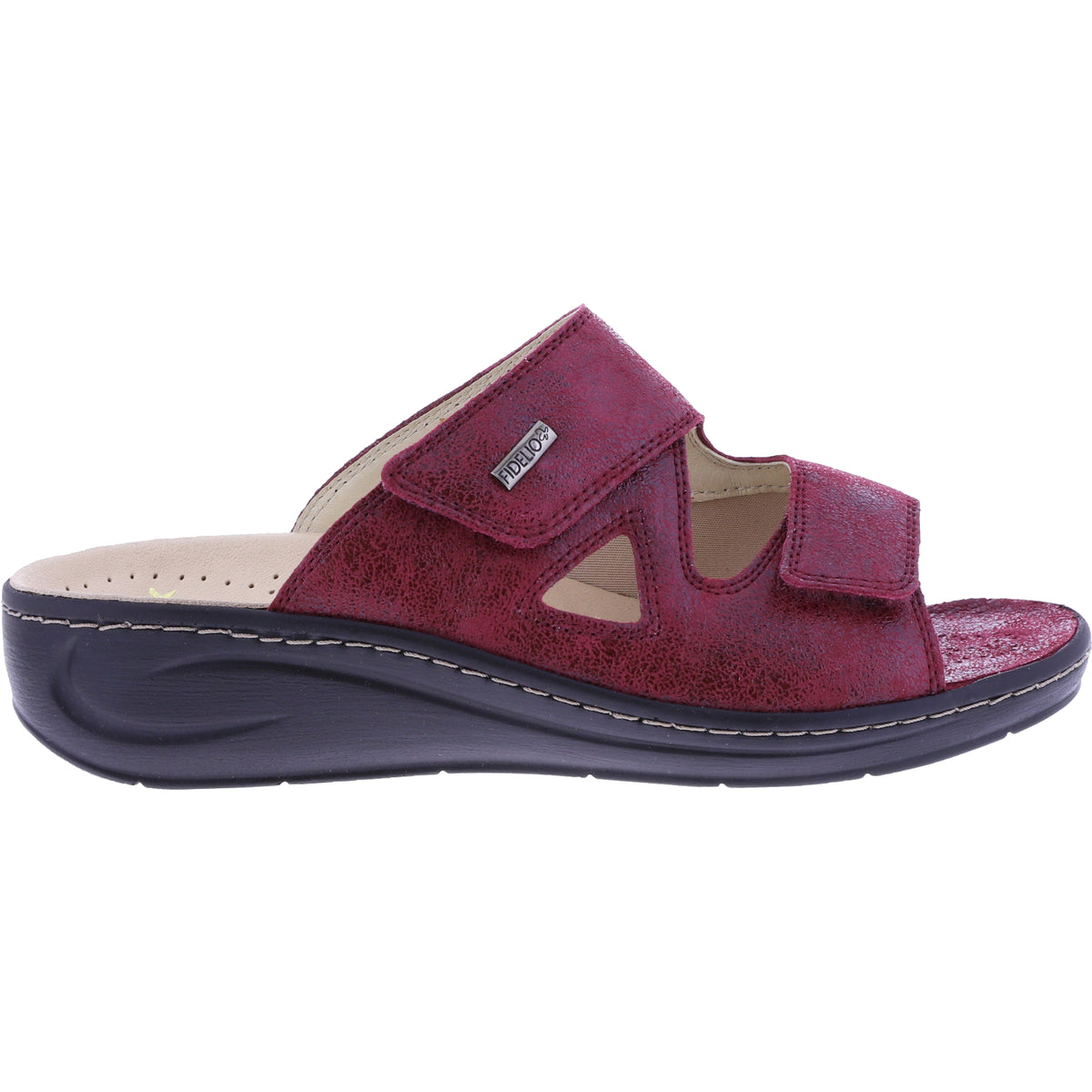 Fidelio | Fabia | Rubino-Rot | Leder-Stretch | Hallux | Weite: F½ | Damen Pantoletten