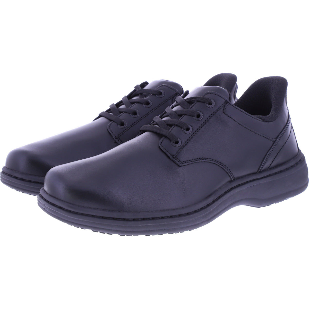 Orthofeet® | Claude | Schwarz Leder | Hands-Free Schuhe mit Fersendämpfung | Herren Schnürer