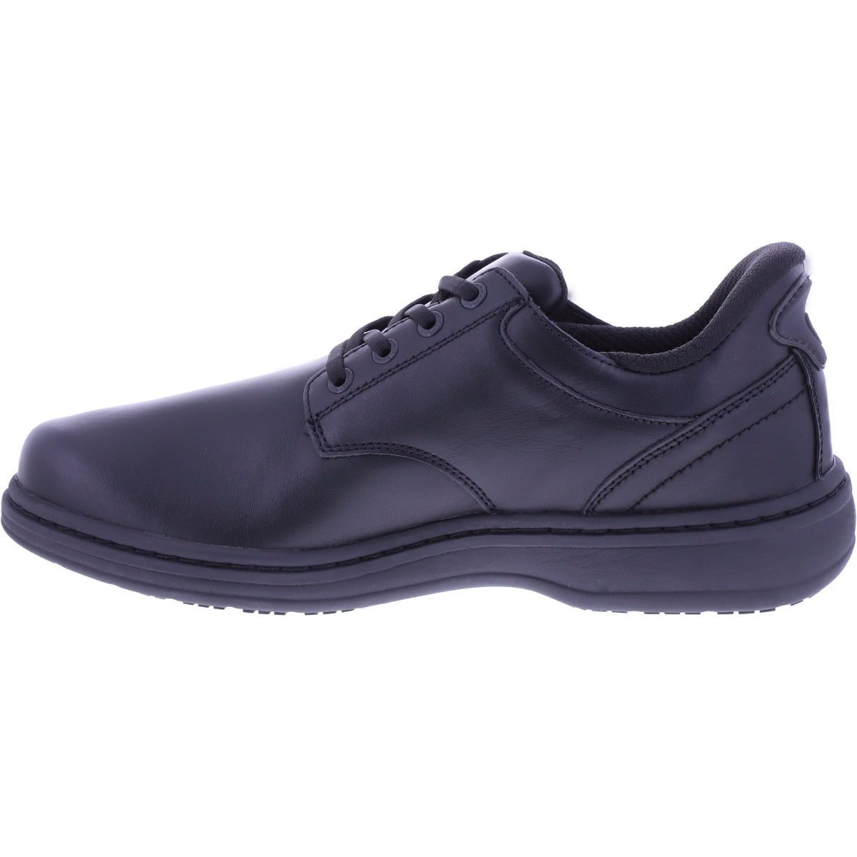 Orthofeet® | Claude | Schwarz Leder | Hands-Free Schuhe mit Fersendämpfung | Herren Schnürer