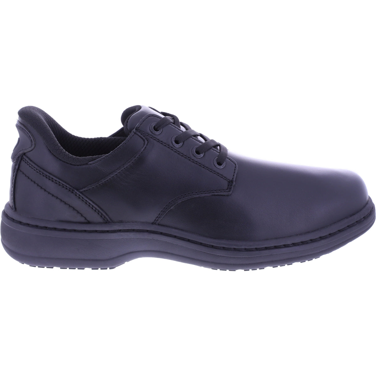 Orthofeet® | Claude | Schwarz Leder | Hands-Free Schuhe mit Fersendämpfung | Herren Schnürer