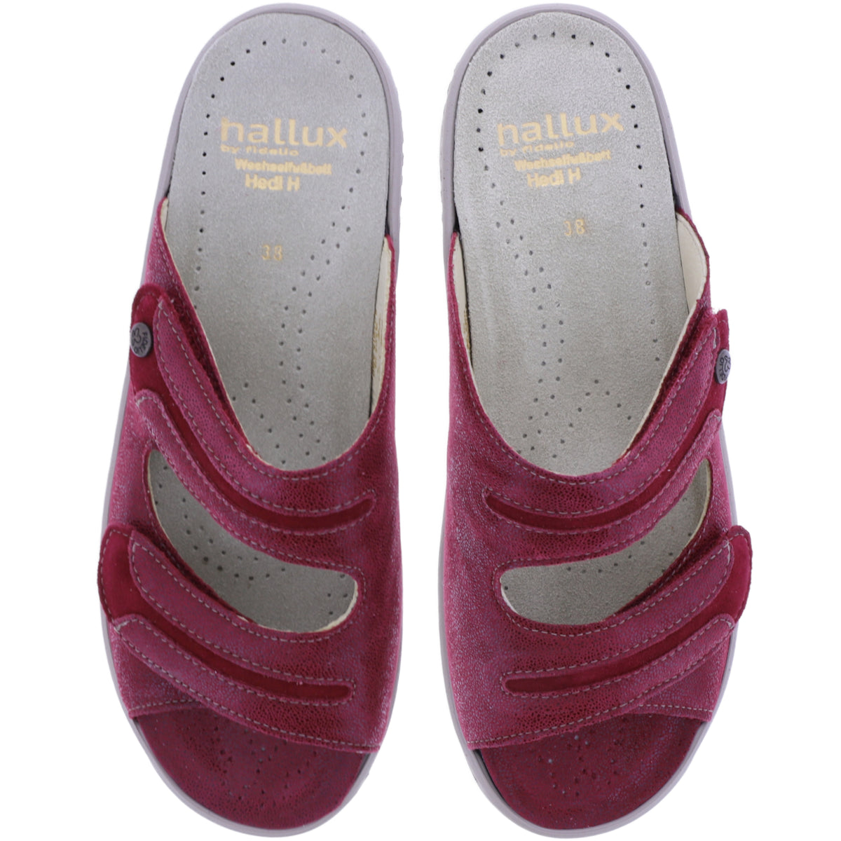 Fidelio | Hedi | Scarlet-Rot | Leder-Stretch | Hallux | Weite: H½ | Damen Pantoletten