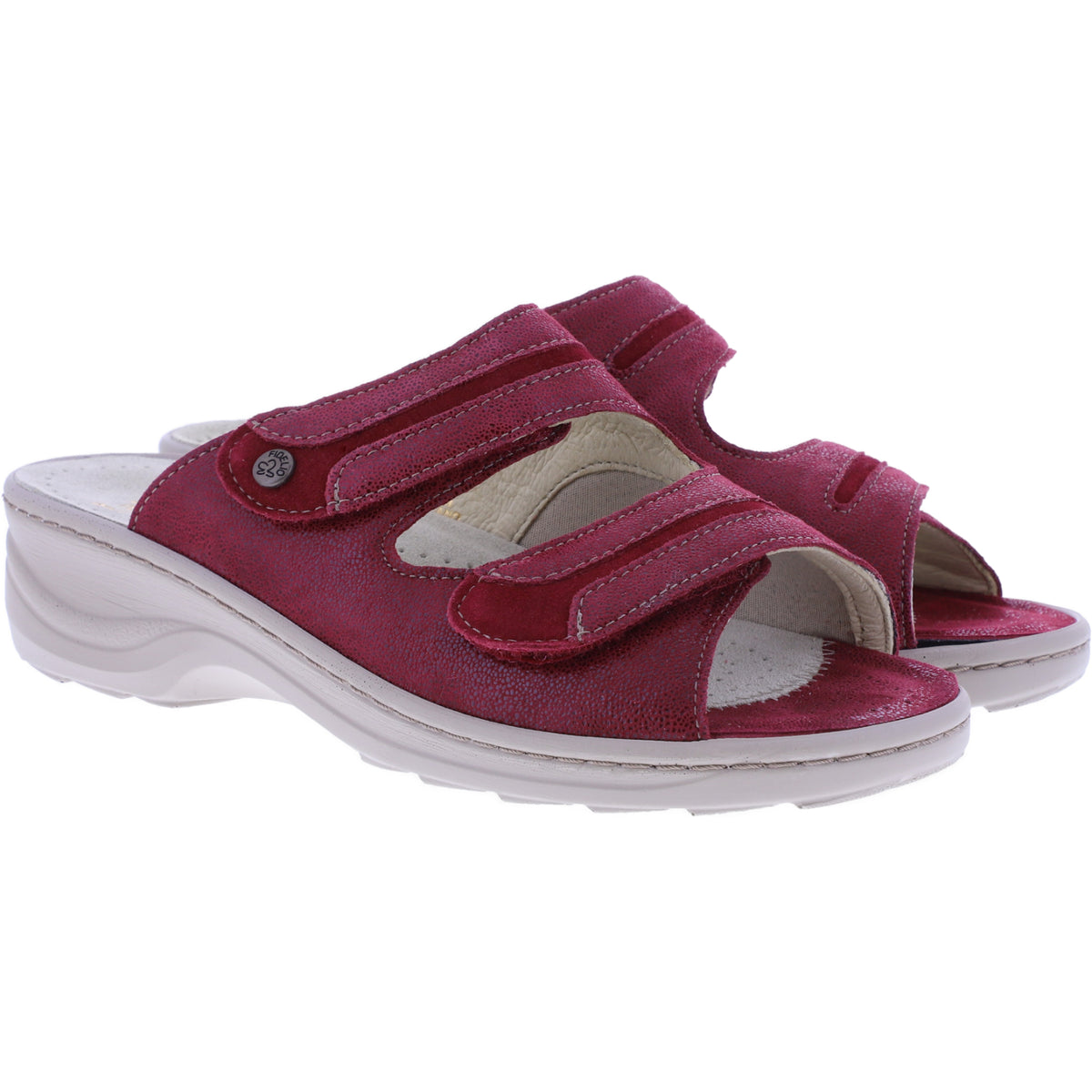 Fidelio | Hedi | Scarlet-Rot | Leder-Stretch | Hallux | Weite: H½ | Damen Pantoletten