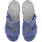 Fidelio | Hedi | Jeans-Hellblau | Leder-Stretch | Hallux | Weite: H½ | Damen Pantoletten