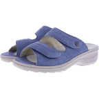 Fidelio | Hedi | Jeans-Hellblau | Leder-Stretch | Hallux | Weite: H½ | Damen Pantoletten