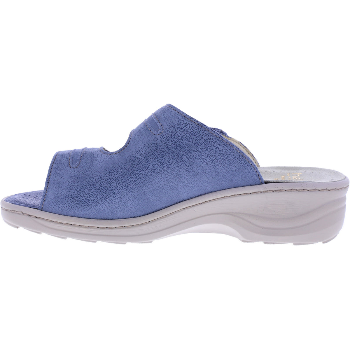 Fidelio | Hedi | Jeans-Hellblau | Leder-Stretch | Hallux | Weite: H½ | Damen Pantoletten