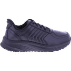 Orthofeet® | Navigate | Schwarz Leder | Hands-Free Schuhe mit Fersendämpfung | Herren Schnürer
