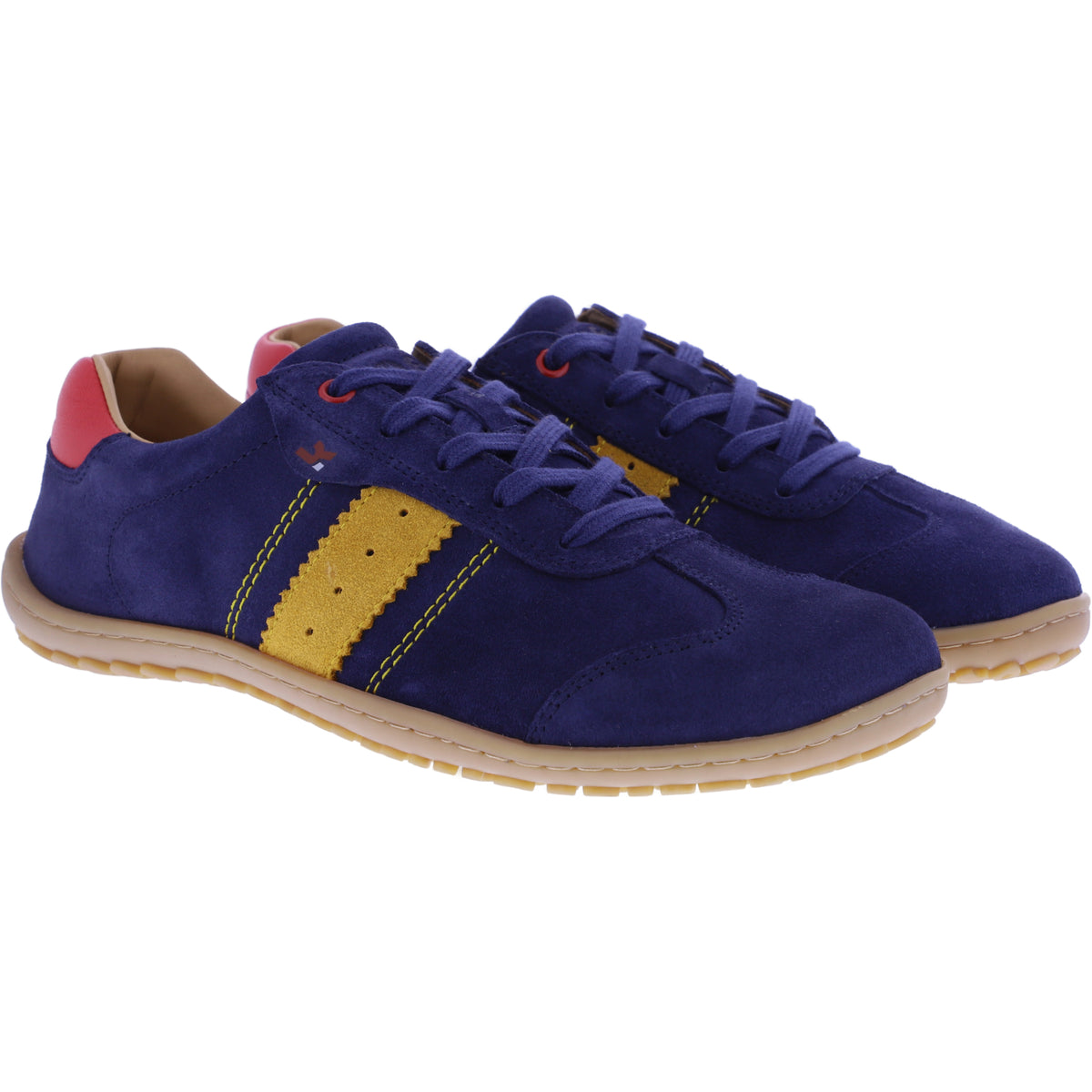 Koel | Ila 3.0 | Blue-Gelb-Rot | Veloursleder | Damen Barfußschuhe
