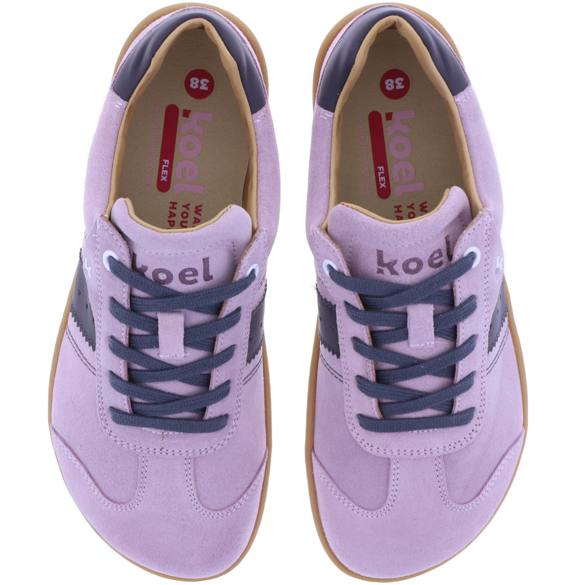 Koel | Ila 3.0 | Pink-Altrosa-Schwarz | Veloursleder | Damen Barfußschuhe