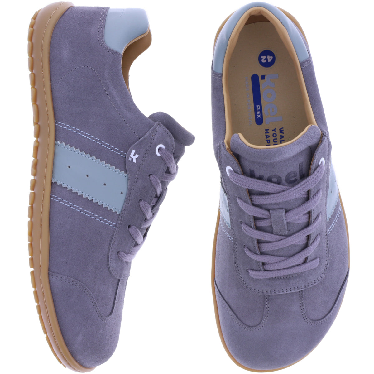 Koel | Ilo 3.0 | Grey-Blau | Veloursleder | Herren Barfußschuhe