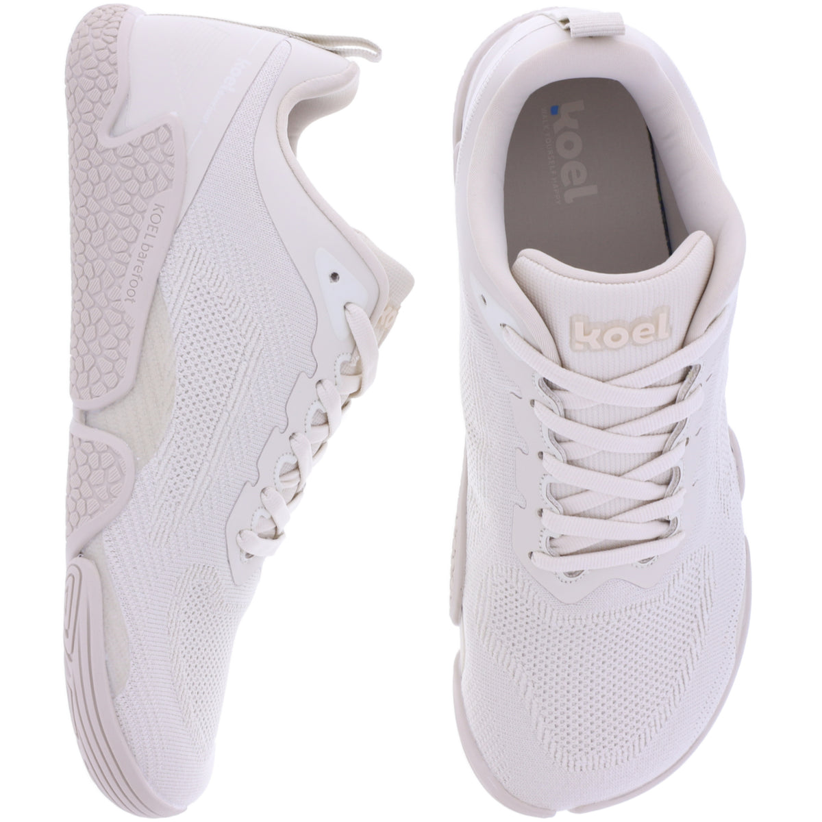 Koel | Nica | Beije-Beige | Mesh-Strick | Damen Barfußschuhe