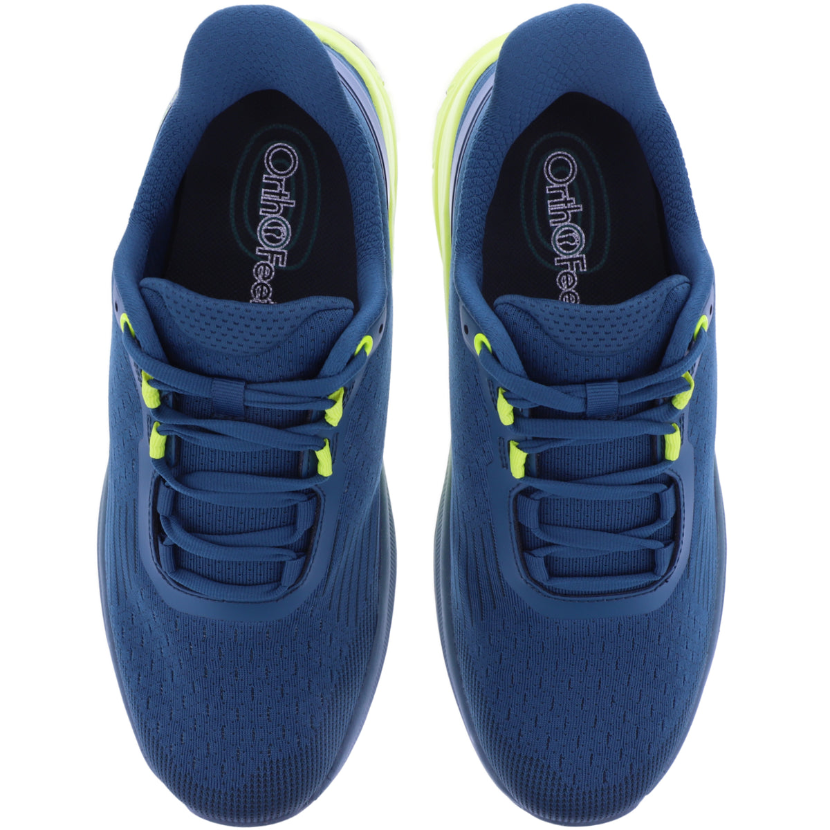 Orthofeet® | Dash | Deep Sea Green/Yellow | Hands-Free Schuhe mit Fersendämpfung | Herren Schnürer
