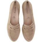 Hassia / Pisa / Natur Braun Veloursleder / Wechselfußbett / Art: 3-301545-1000 / Damen Slipper