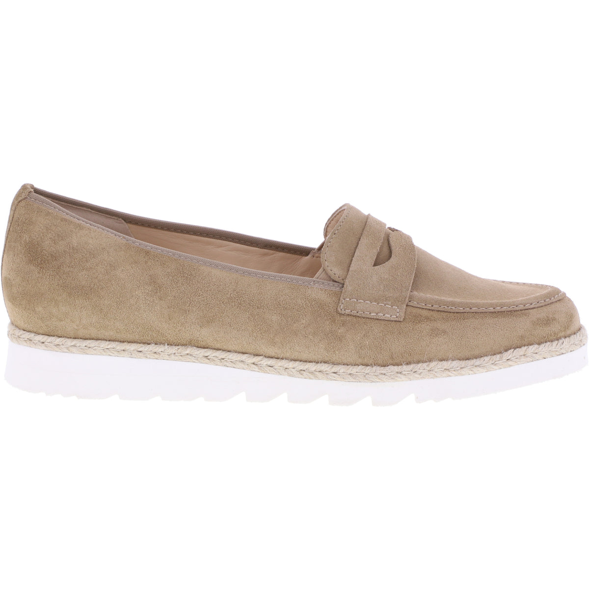 Hassia / Pisa / Natur Braun Veloursleder / Wechselfußbett / Art: 3-301545-1000 / Damen Slipper