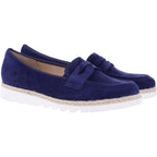 Hassia / Pisa / Navy Blau Veloursleder / Wechselfußbett / Art: 3-301545-3100 / Damen Slipper