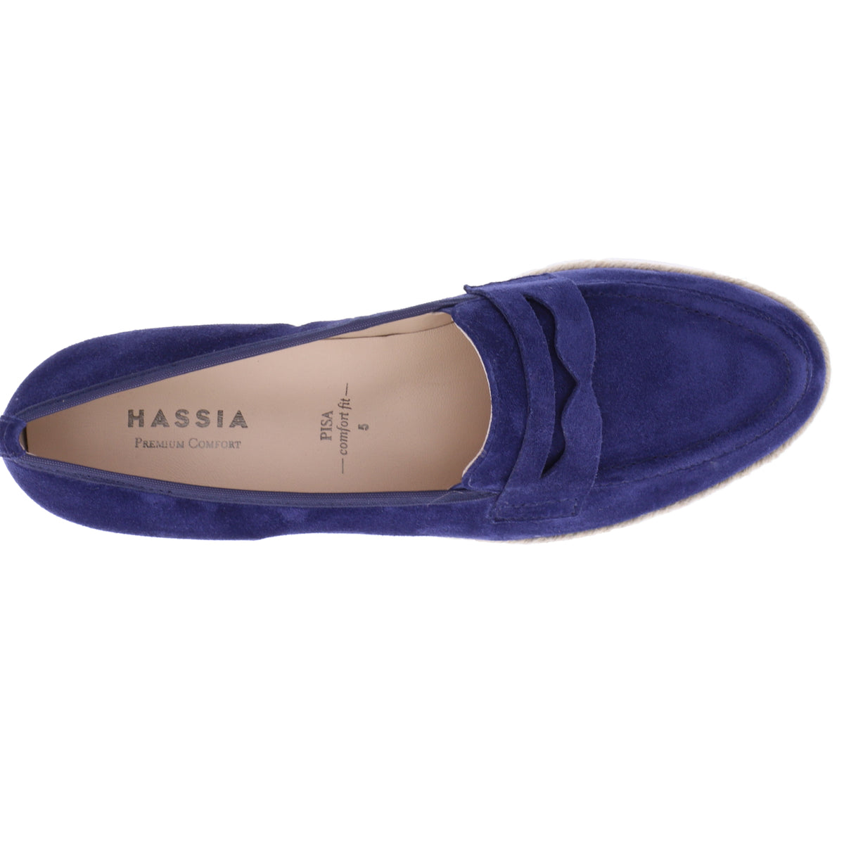 Hassia / Pisa / Navy Blau Veloursleder / Wechselfußbett / Art: 3-301545-3100 / Damen Slipper
