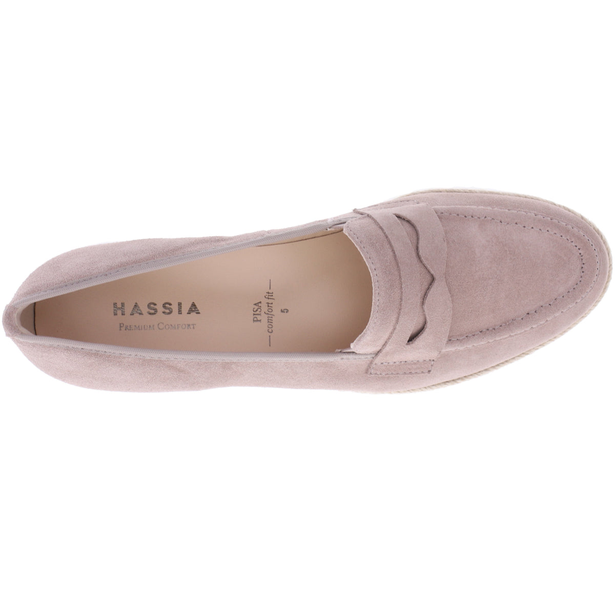 Hassia / Pisa / Pearl Rosa Veloursleder / Wechselfußbett / Art: 3-301545-4900 / Damen Slipper