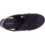 Hassia / Riva / Schwarz Leder-Textil / Art: 3-313039-0100 / Damen Sandaletten