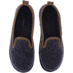 Stegmann / Modell: 302 / Komfort Woll-Mokassins aus Walkstoff / Anthrazit - Unisex Sliper
