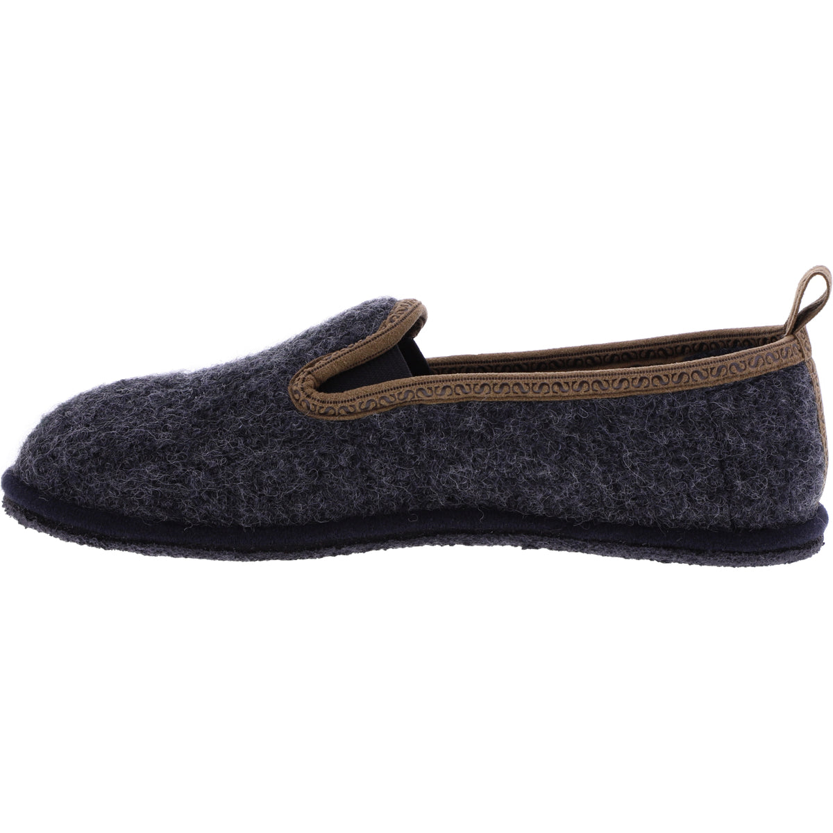 Stegmann / Modell: 302 / Komfort Woll-Mokassins aus Walkstoff / Anthrazit - Unisex Sliper