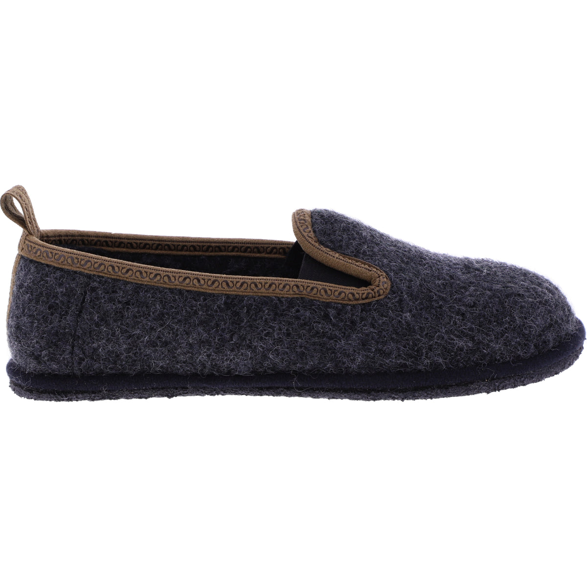 Stegmann / Modell: 302 / Komfort Woll-Mokassins aus Walkstoff / Anthrazit - Unisex Sliper