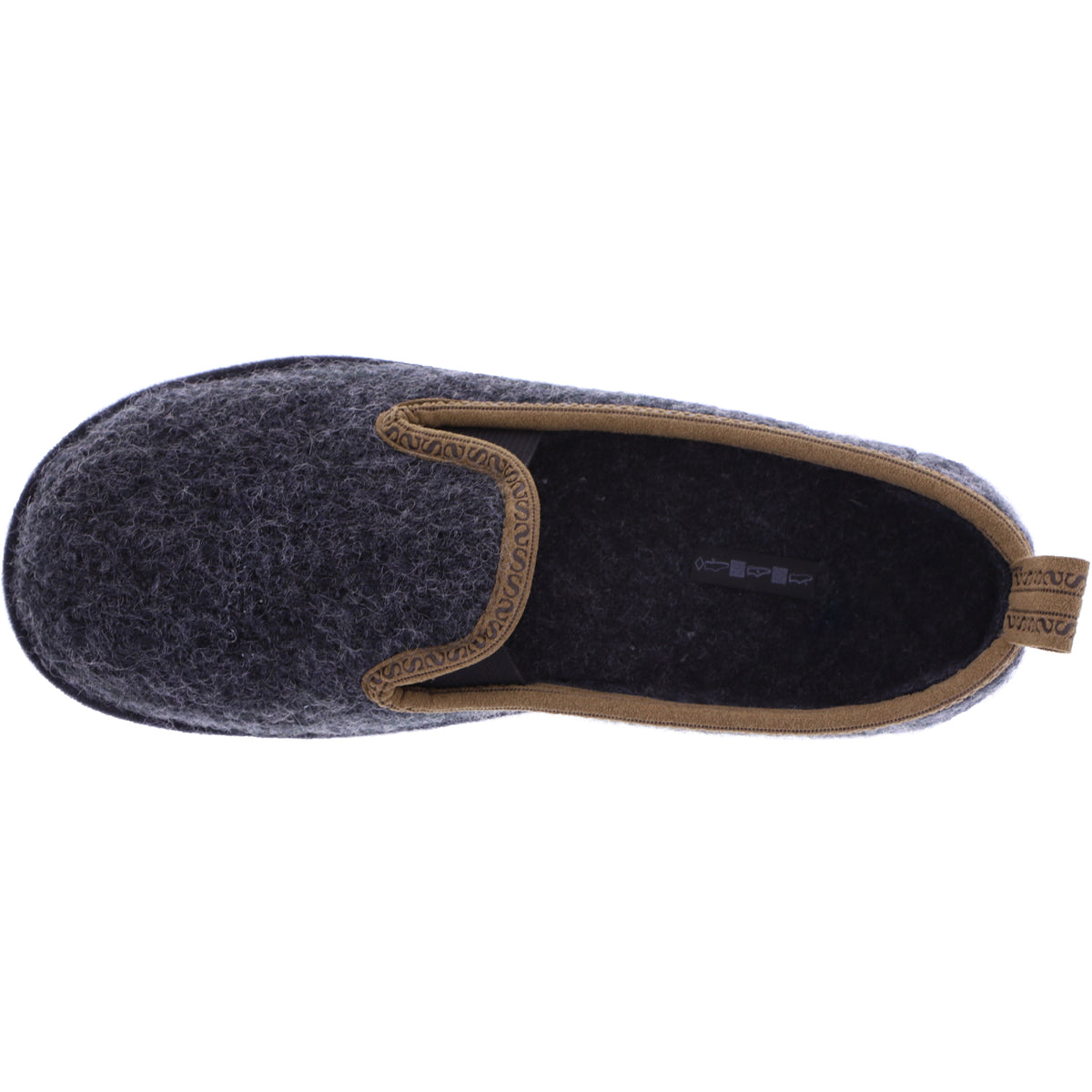 Stegmann / Modell: 302 / Komfort Woll-Mokassins aus Walkstoff / Anthrazit - Unisex Sliper