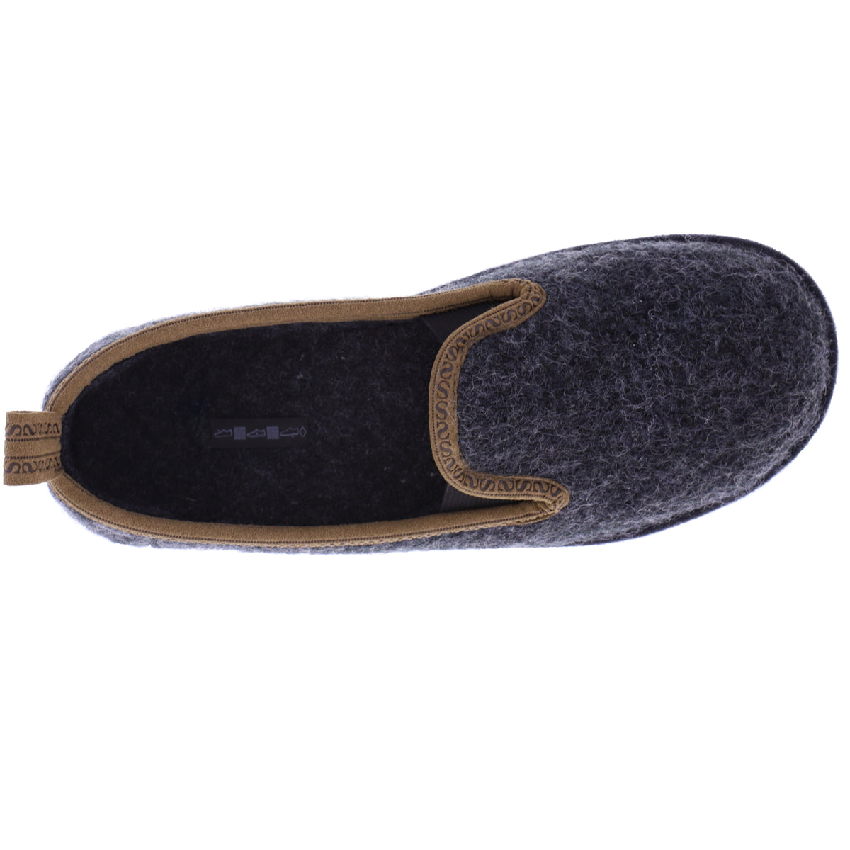 Stegmann / Modell: 302 / Komfort Woll-Mokassins aus Walkstoff / Anthrazit - Unisex Sliper