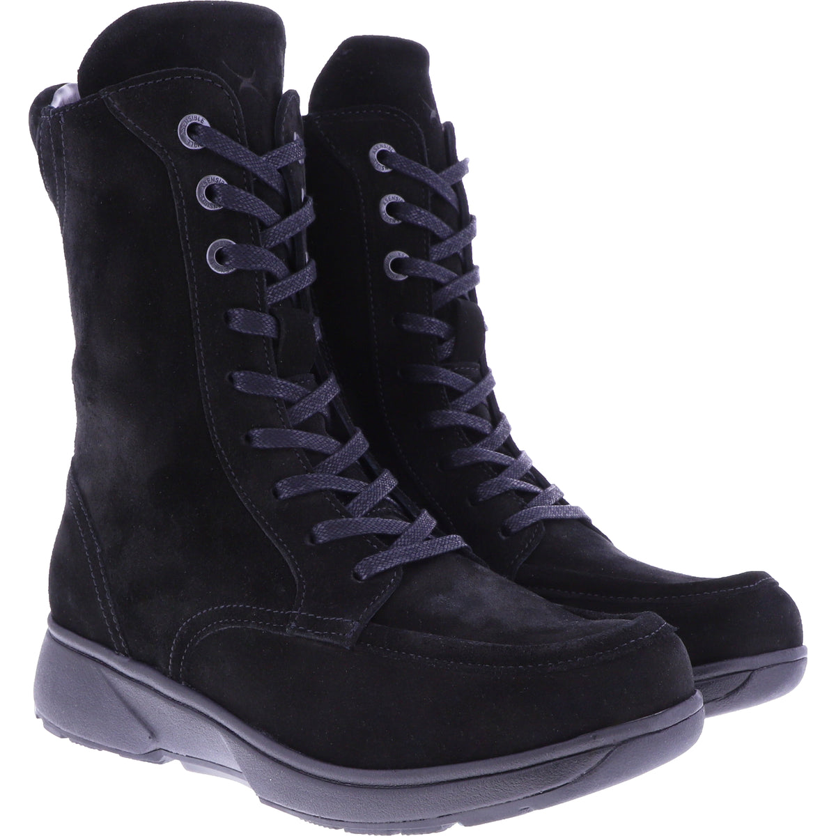 Xsensible Stretchwalker | Emilia | Schwarz Veloursleder | Weite: H | 302195-001 | Damen Stiefelette