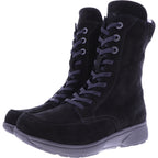 Xsensible Stretchwalker | Emilia | Schwarz Veloursleder | Weite: H | 302195-001 | Damen Stiefelette