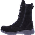 Xsensible Stretchwalker | Emilia | Schwarz Veloursleder | Weite: H | 302195-001 | Damen Stiefelette