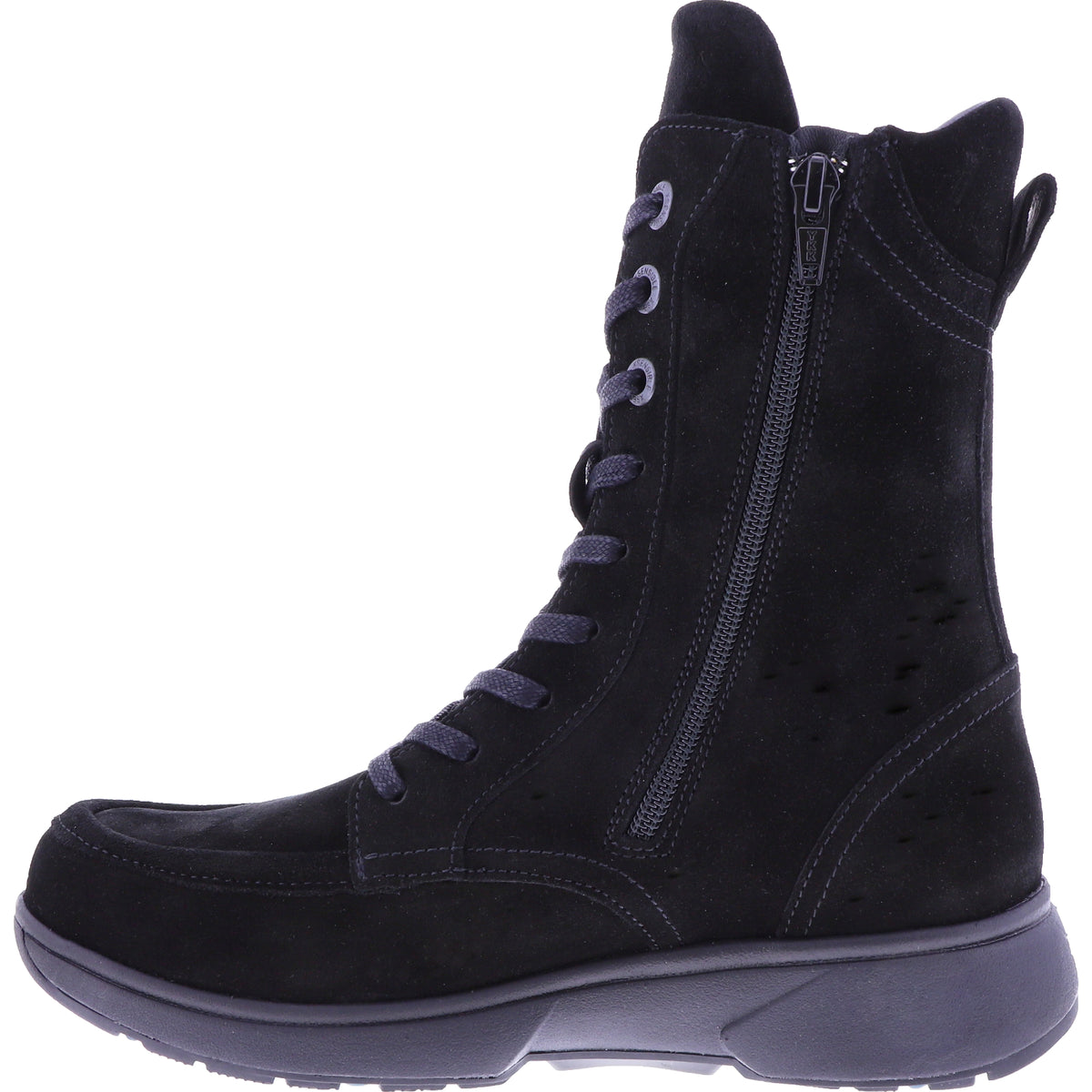 Xsensible Stretchwalker | Emilia | Schwarz Veloursleder | Weite: H | 302195-001 | Damen Stiefelette