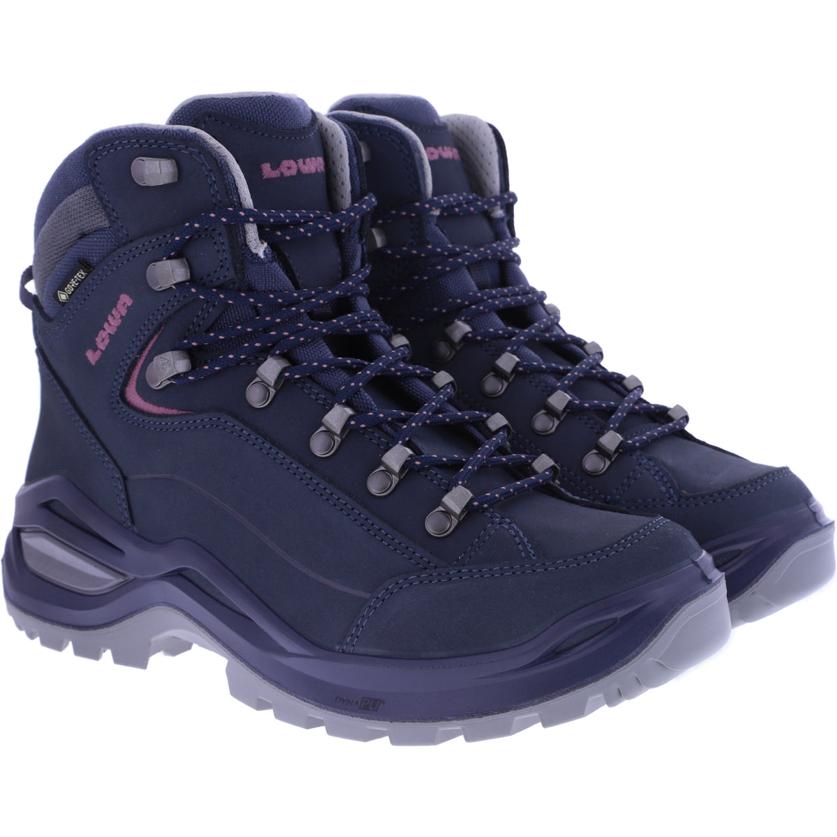 LOWA | Renegade EVO GTX W | Stahlblau-Alt Rosé | Nubukleder | GORE-TEX® | Damen Wanderstiefel