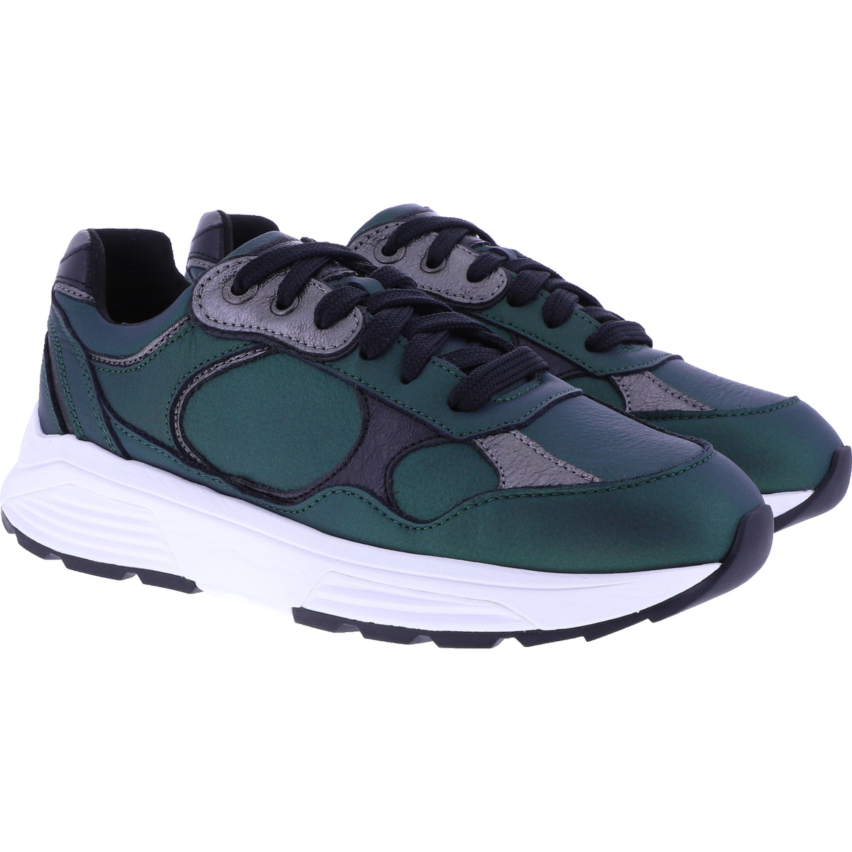 Xsensible Stretchwalker | Helix | Forest-Grün Metallic | Leder | 330054-499 | Damen Premium Sneakers