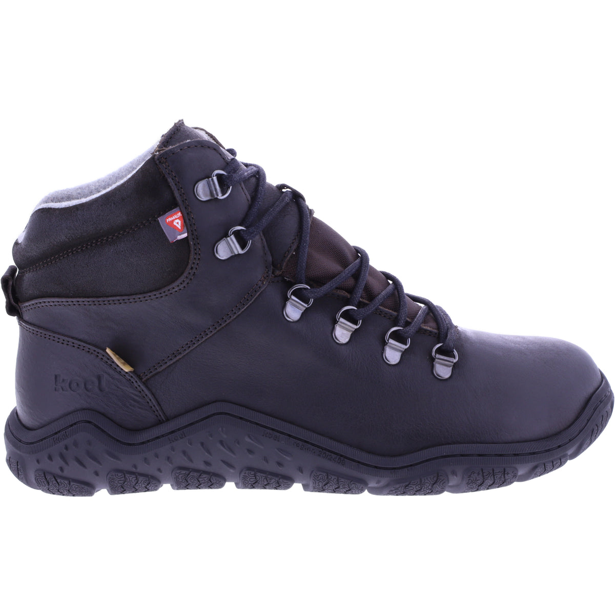 Koel | Riko | Brown-Dunkelbraun | Hydroleder mit Merinowollfutter | Herren Barfußstiefelette