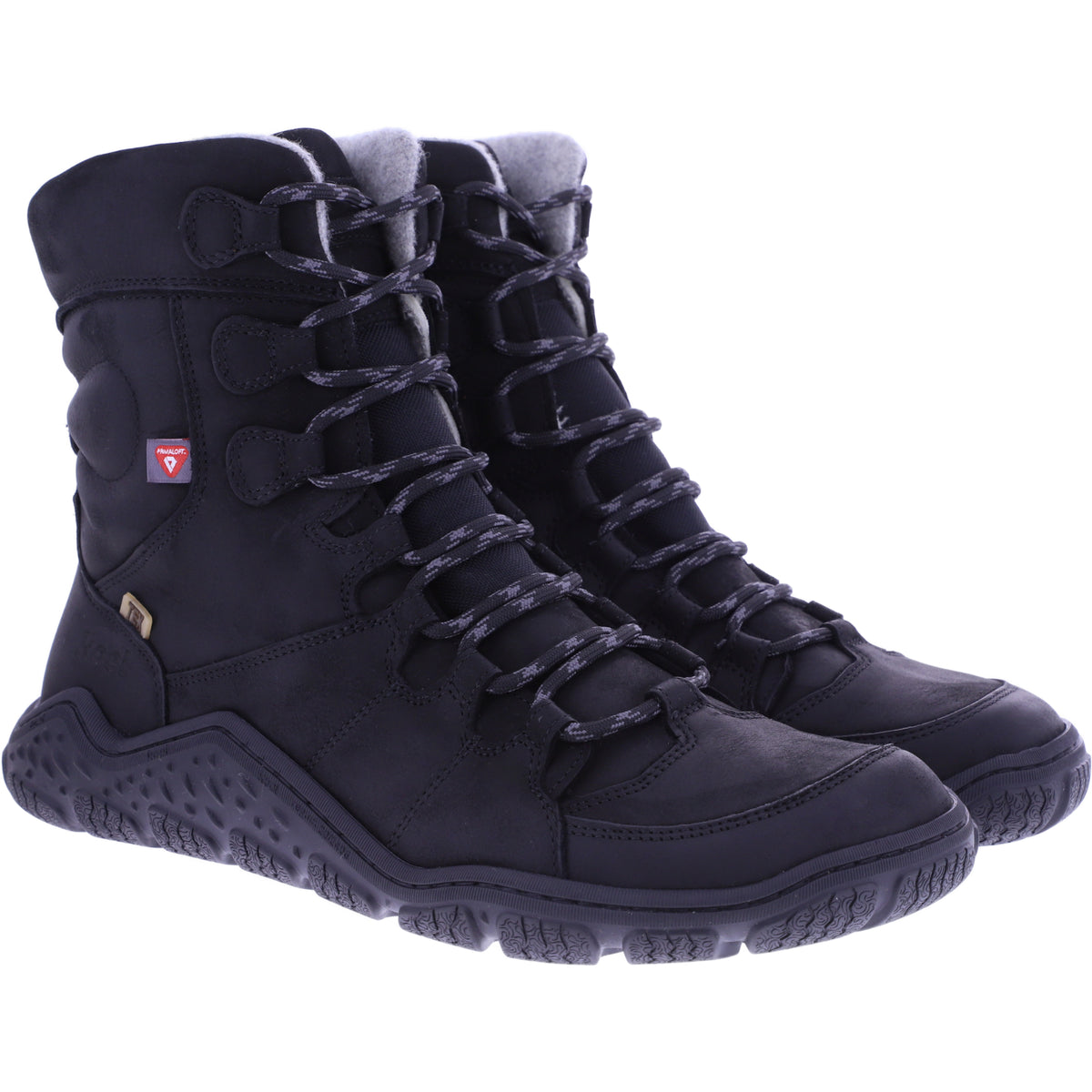 Koel | Riso | Schwarz | Fettleder mit Merinowollfutter und Tex | Herren Barfußstiefelette
