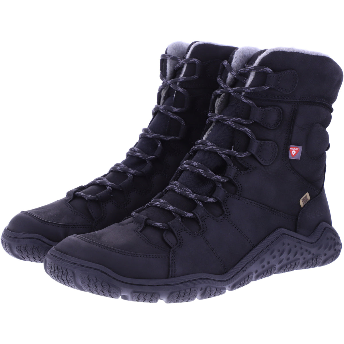 Koel | Riso | Schwarz | Fettleder mit Merinowollfutter und Tex | Herren Barfußstiefelette